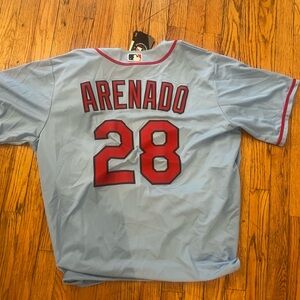 Men's Light Blue Baseball Jersey